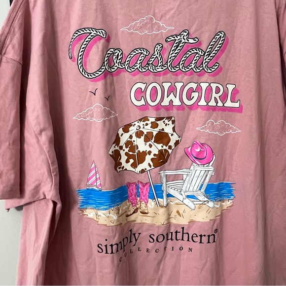 Simply Southern Tshirt - xxl- coastal cowgirl - Picture 1 of 5